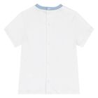 طقم شورت أولاد بشعار تيدي بير باللون الابيض والأزرق, 1, hi-res