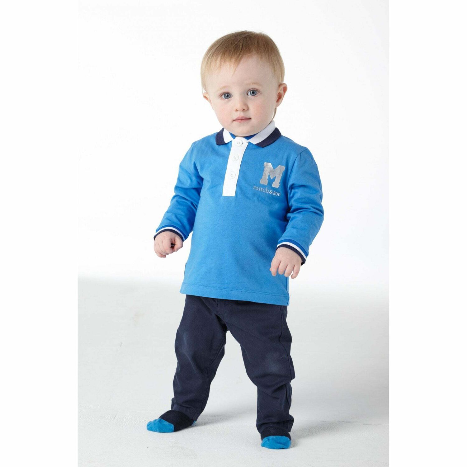 Boys Blue Polo Shirt, 1, hi-res