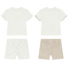 White & Beige Shorts Set ( 2-Pack ), 1, hi-res