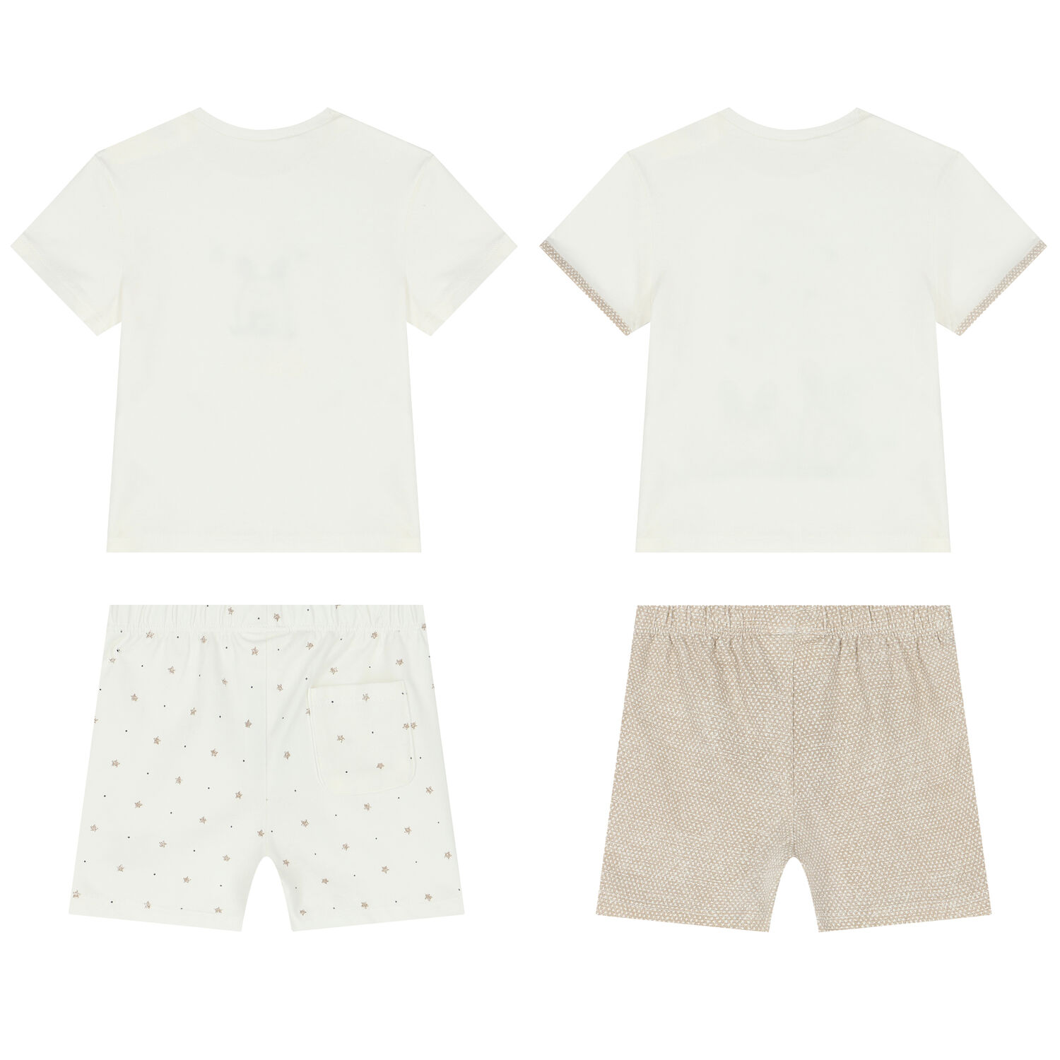 White & Beige Shorts Set ( 2-Pack ), 1, hi-res