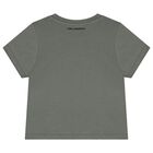 تي شيرت بالشعار باللون الأخضر للبنات, 1, hi-res