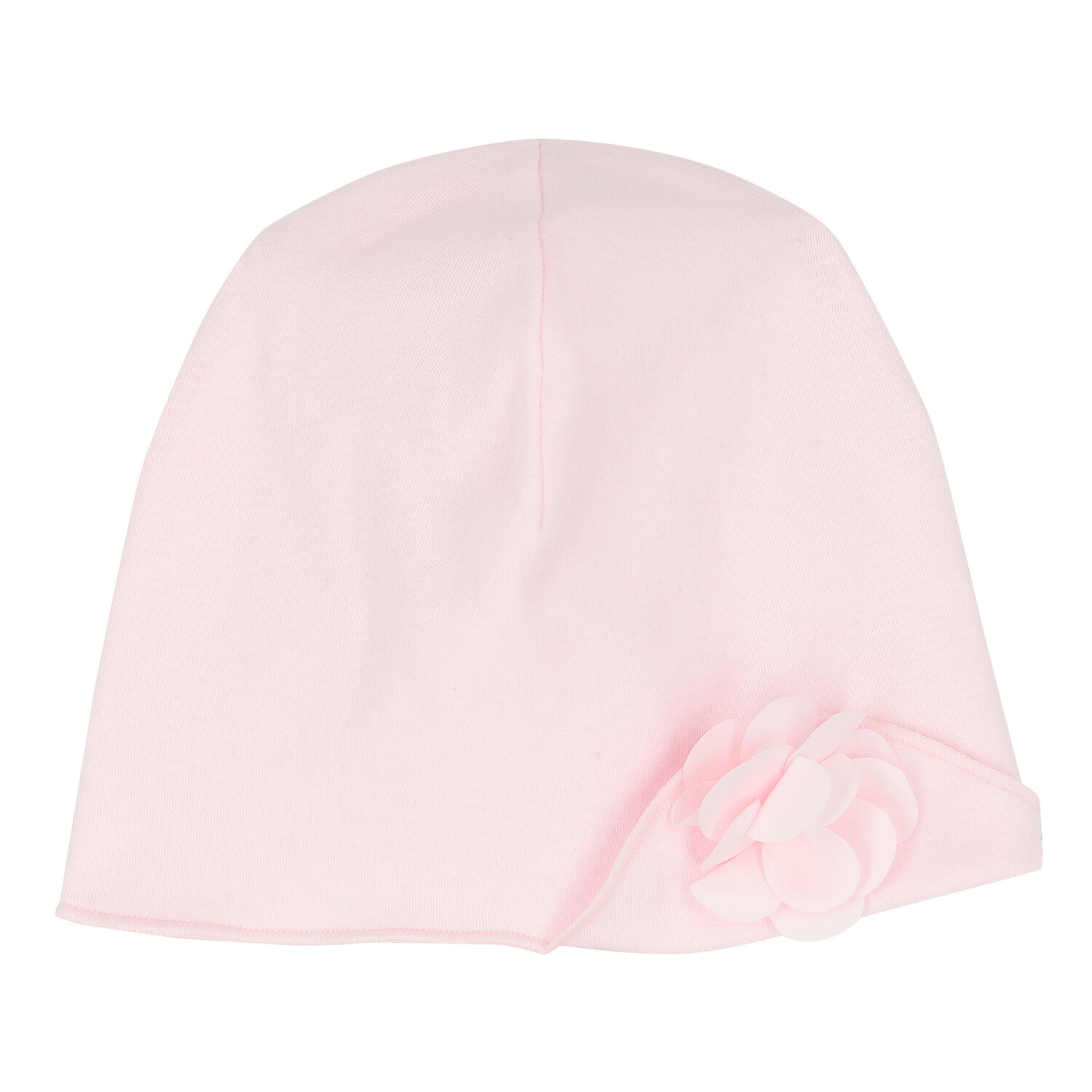 Baby Girls Pink Flower Hat, 1, hi-res