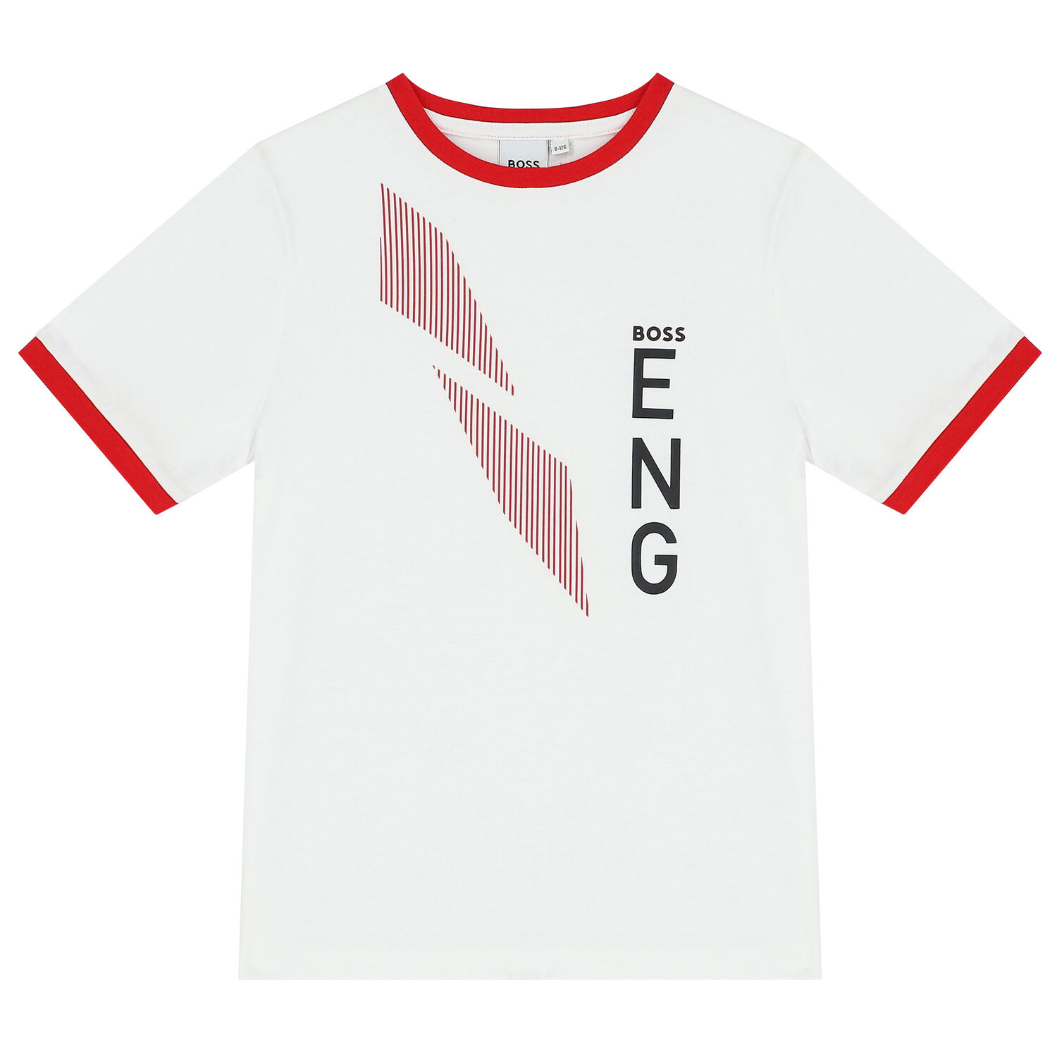 تيشيرت بالشعار باللون الابيض للاولاد, 1, hi-res image number null