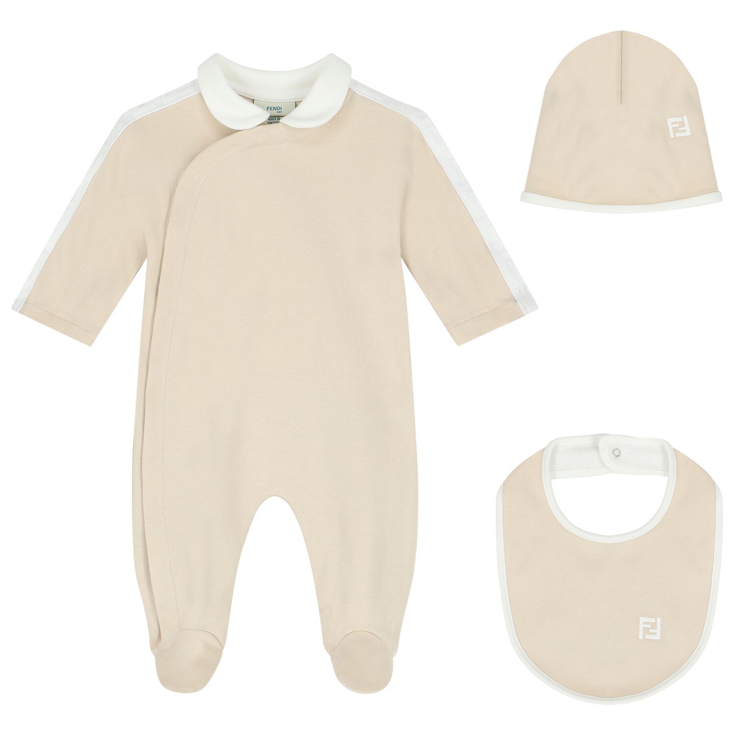Beige Logo Babygrow Gift Set, , hi-res