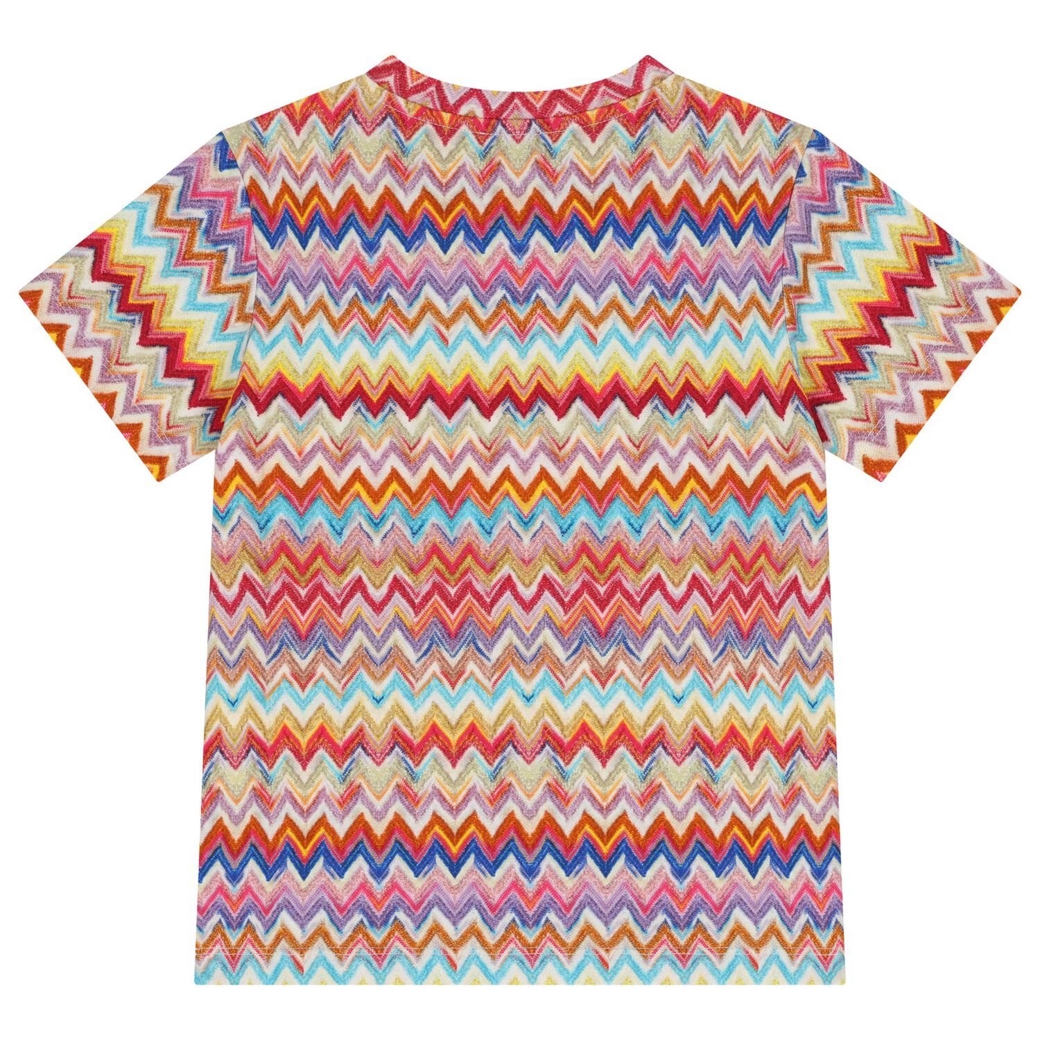 Girls Multi-Coloured Logo Zig Zag T-Shirt, 2, hi-res
