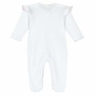 Baby Girls White & Pink Babygrow, 1, hi-res