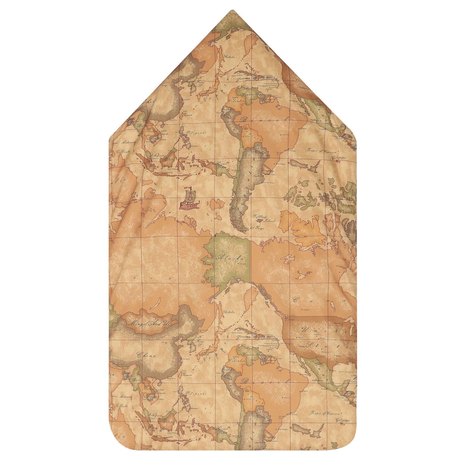 مدس بطبعة خريطة باللون البيج, 1, hi-res