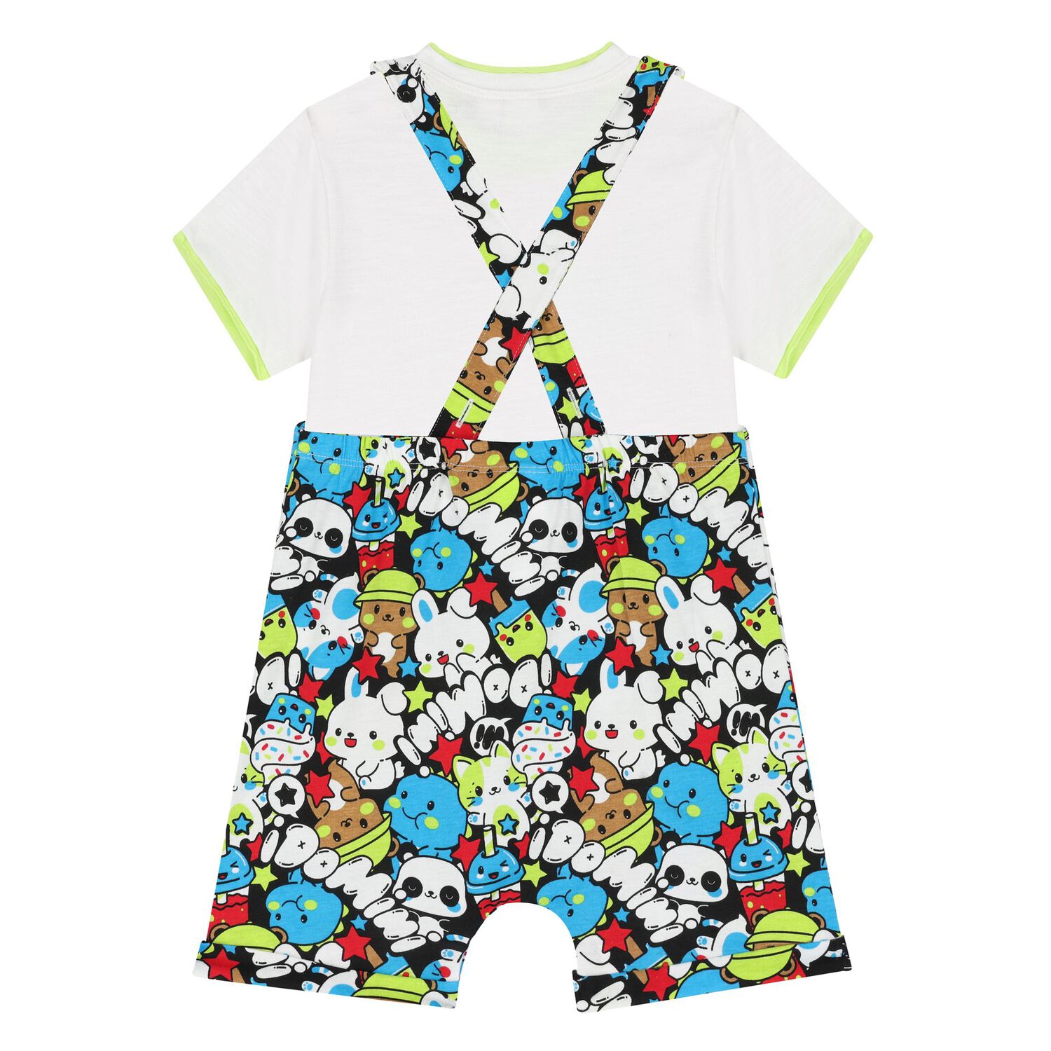 Baby Boys Multi-Coloured Dungaree Set, 1, hi-res image number null