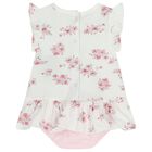 Baby Girls Pink & White Floral Romper Set, 1, hi-res