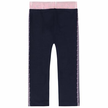 Younger Girls Navy Leggings