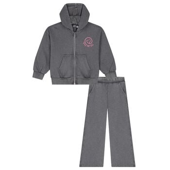 Girls Grey Heart Tracksuit