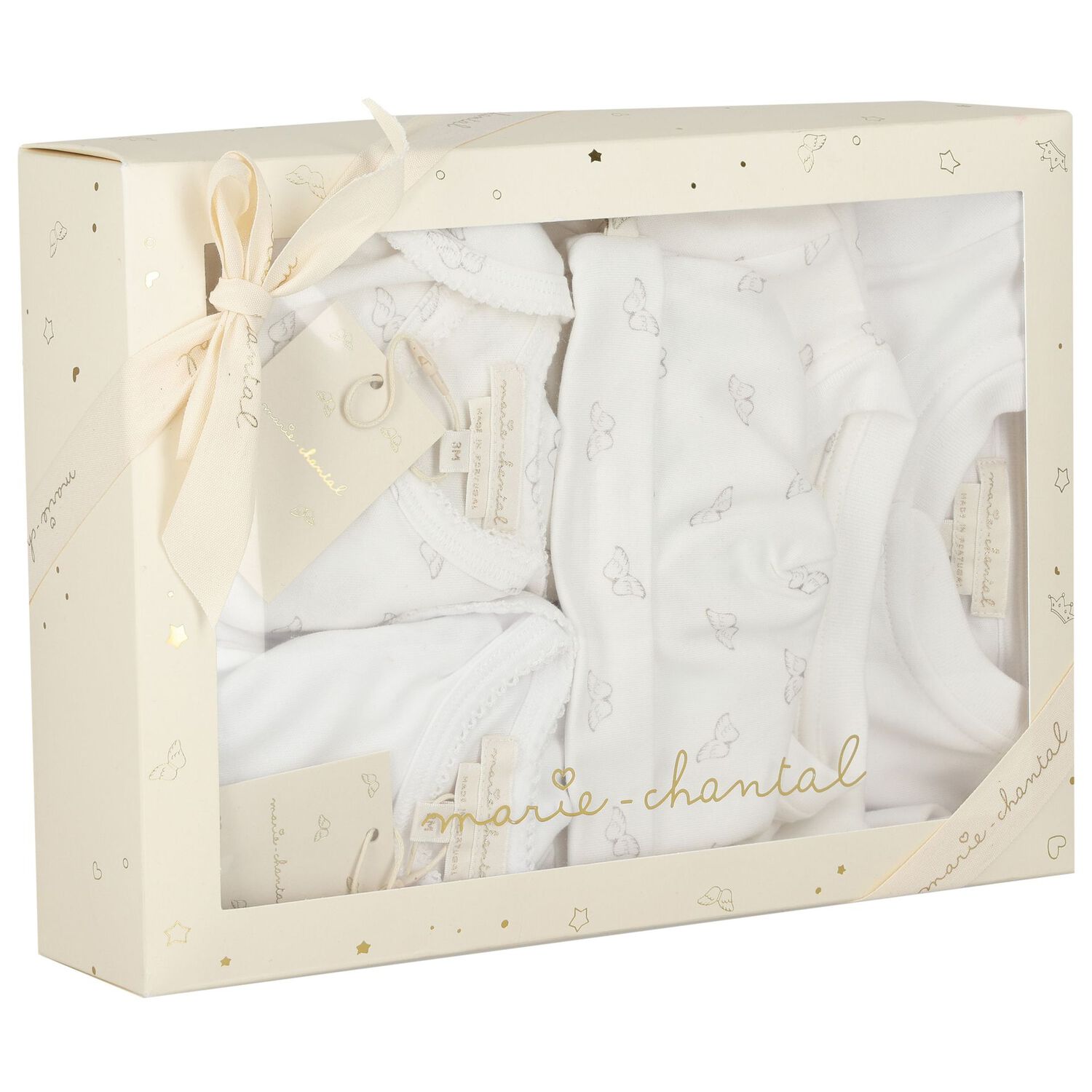 White Angel Wings Romper Gift Set, 1, hi-res image number null