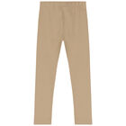 Girls Ivory, Beige & Navy Blue Leggings Set, 2, hi-res