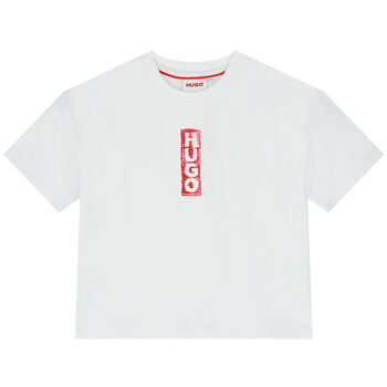 Boys White Logo Oversized T-Shirt
