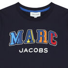 تيشيرت بالشعار باللون الكحلي للأولاد, 1, hi-res