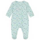 Baby Boys Green Car Print Babygrow & Hat Set, 2, hi-res