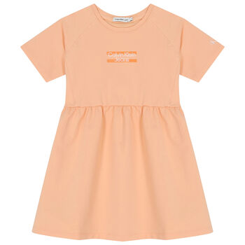 Girls Coral Logo Dress
