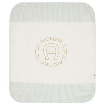 Baby Boys Blue & Ivory Blanket