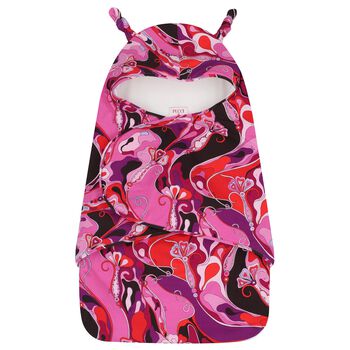 عش مطبوع عليه زهرة الأوركيد باللون الوردية للبنات (75 سم)