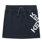 Girls Grey Logo Skirt, 1, hi-res