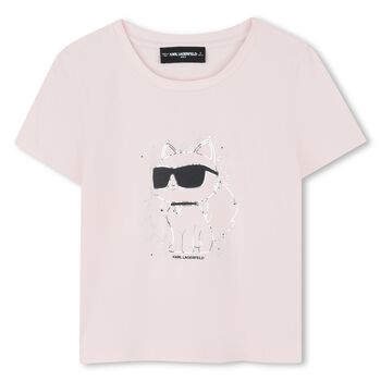 Girls Pink Choupette Logo T-Shirt