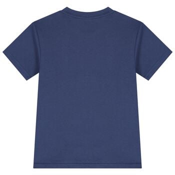 Boys Navy Blue Logo T-Shirt