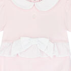Baby Girls Pink & White Romper, 1, hi-res