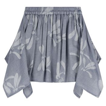 Girls Blue Dragonflies Skirt