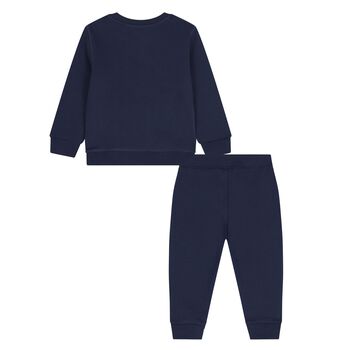 Baby Boys Navy Blue Logo Tracksuit