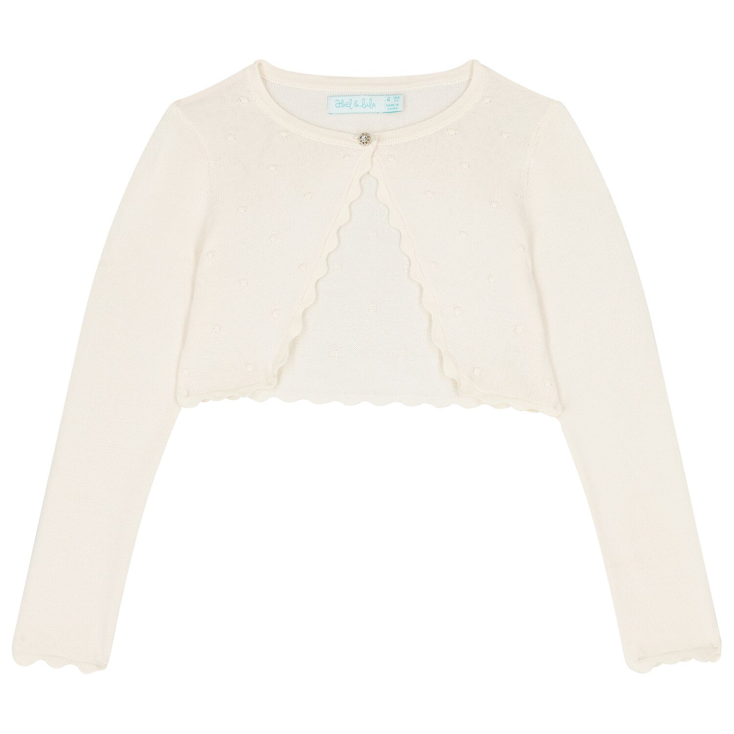 كارديجان باللون  عاجي محبوك للبنات, 2, hi-res image number null