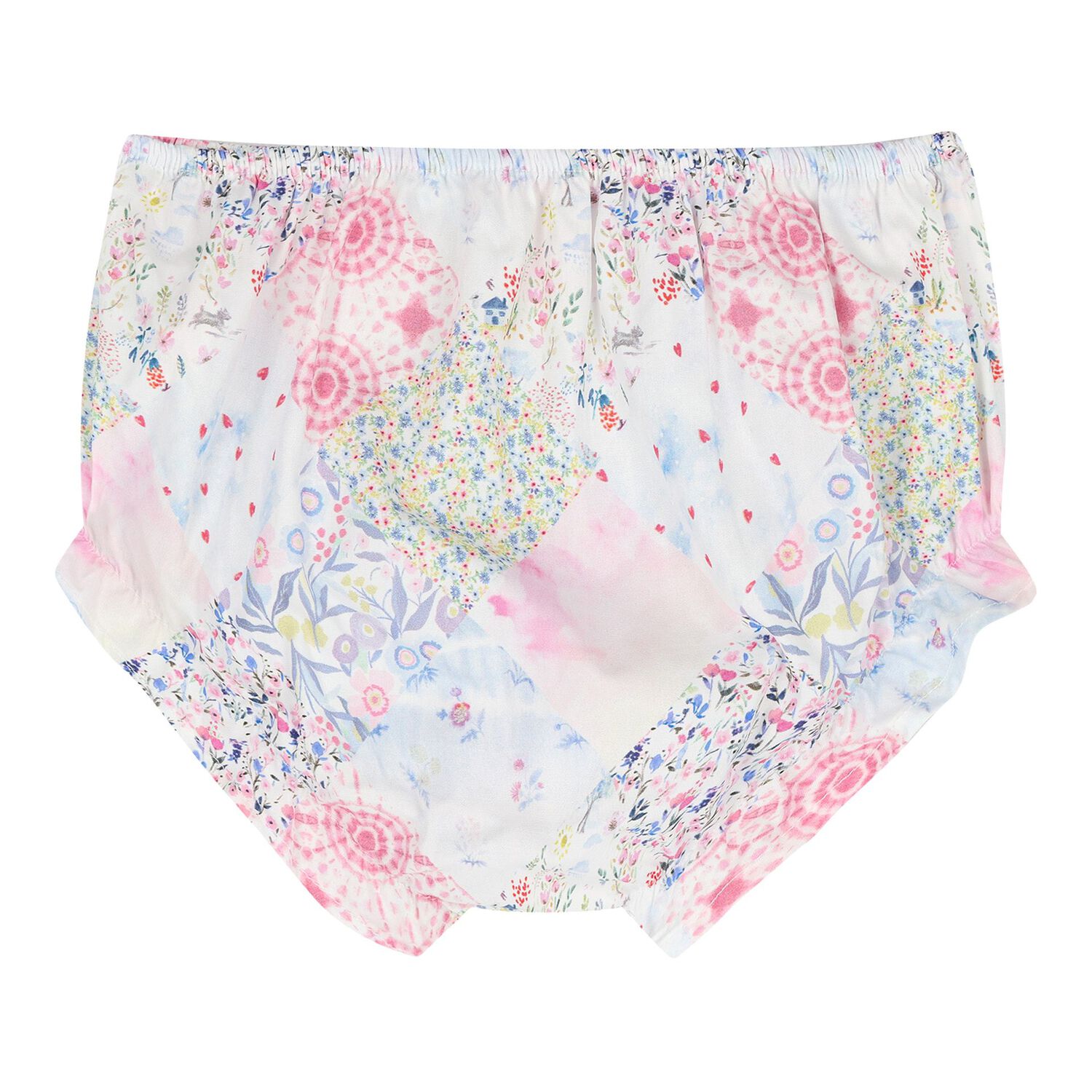 طقم فستان مزين بالزهور باللون الوردي للبنات , 1, hi-res