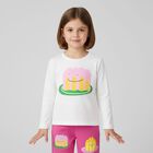 Younger Girls White Jelly Long Sleeve Top, 1, hi-res