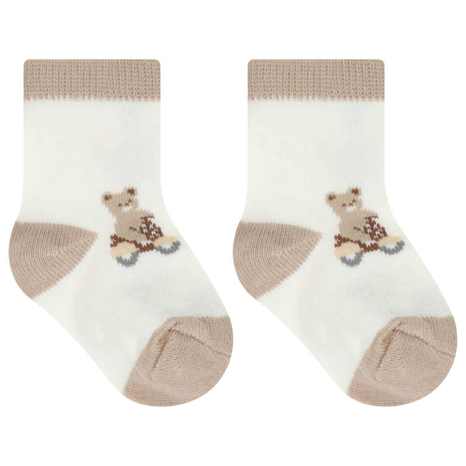 Beige & Ivory Baby Socks ( 4-Pack ), 1, hi-res