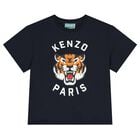 Navy Blue Tiger Logo T-Shirt, 4, hi-res