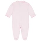 Baby Girls Pink Ruffled Babygrow, 2, hi-res