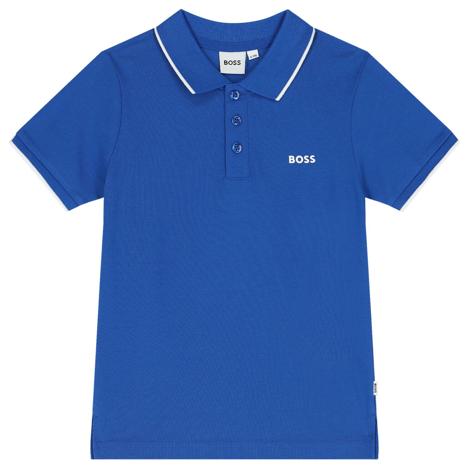 Boys Blue Logo Polo Shirt, 3, hi-res image number null