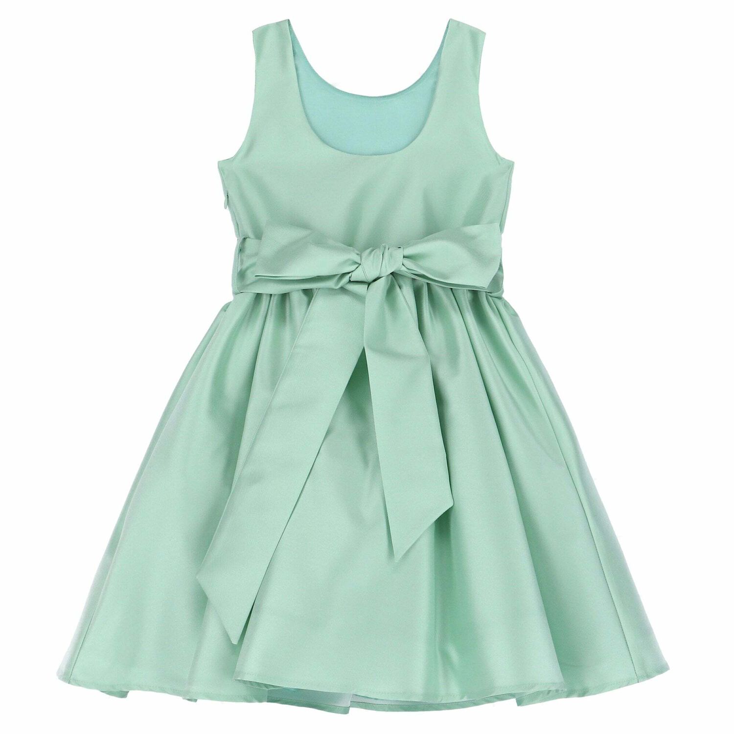 فستان دانتيل بناتي باللون الاخضر, 1, hi-res