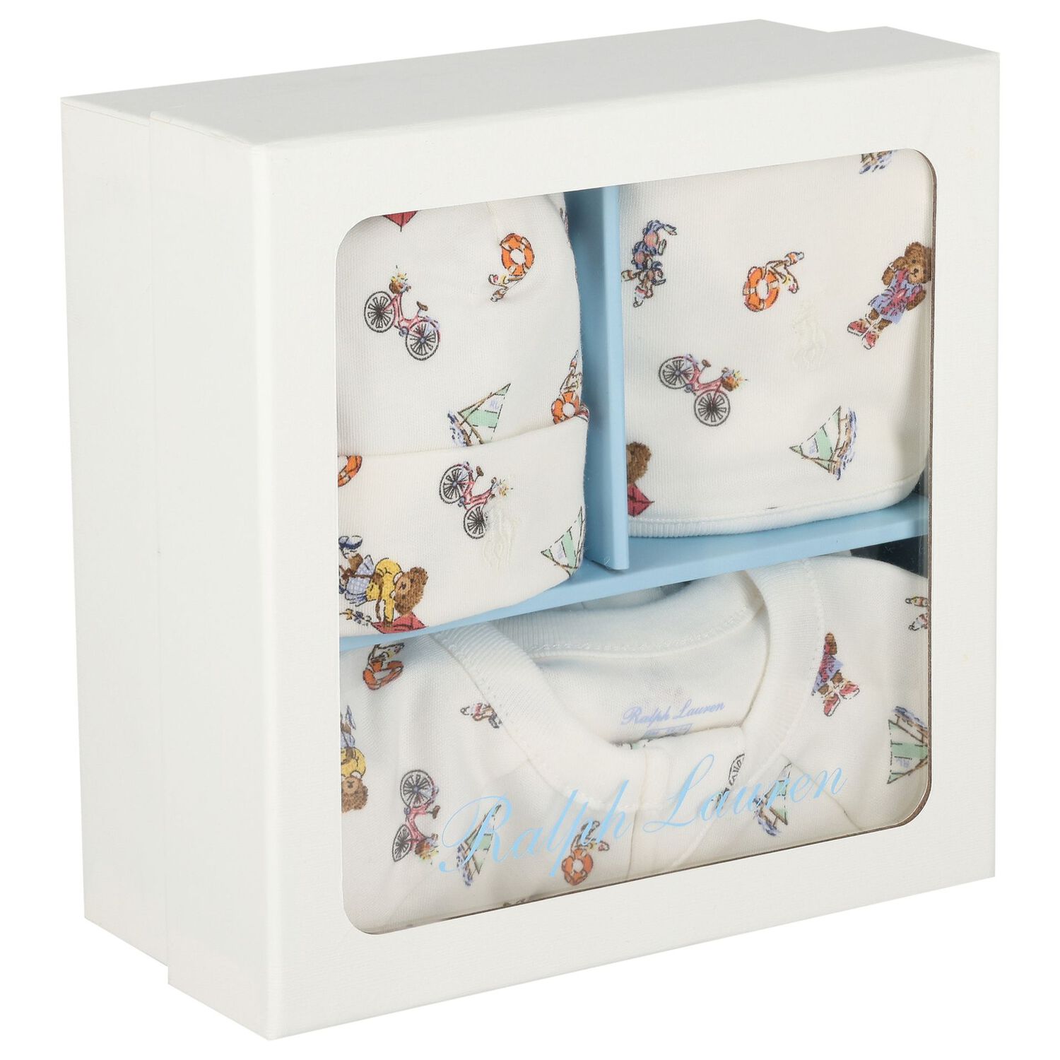 Baby Girls Ivory Teddy Bear Babygrow Gift Set, 1, hi-res image number null