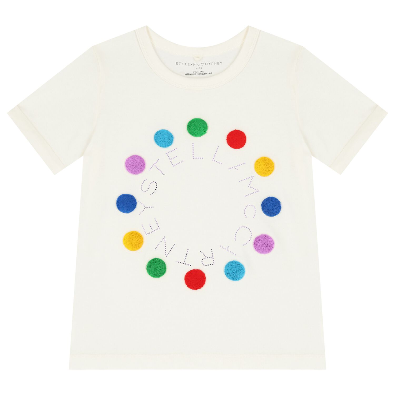 Girls Ivory Logo T-Shirt, 1, hi-res