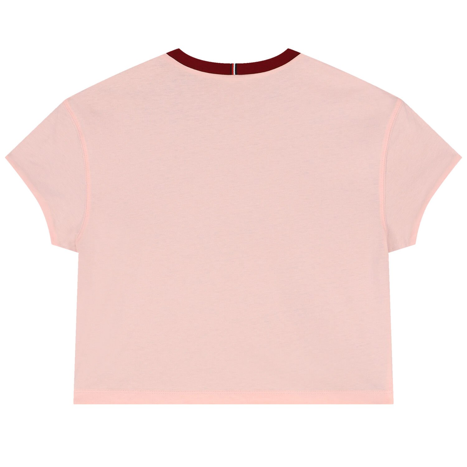 تيشيرت بنات بوجهين بالشعار باللون الوردى والعنابى, 1, hi-res