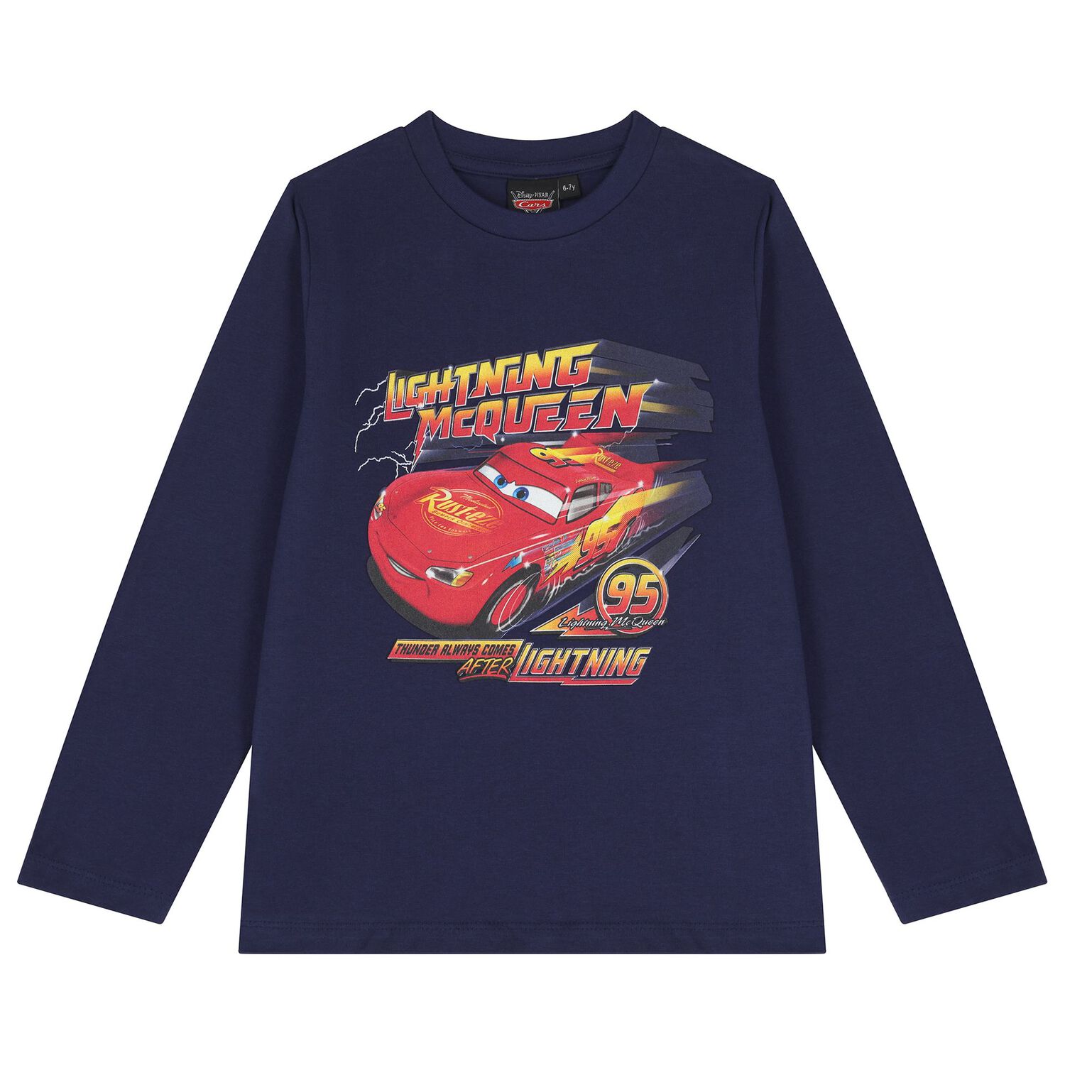 Boys Navy Blue Cars Pyjamas, 1, hi-res