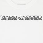 Girls White Logo Rhinestones T-Shirt, 2, hi-res