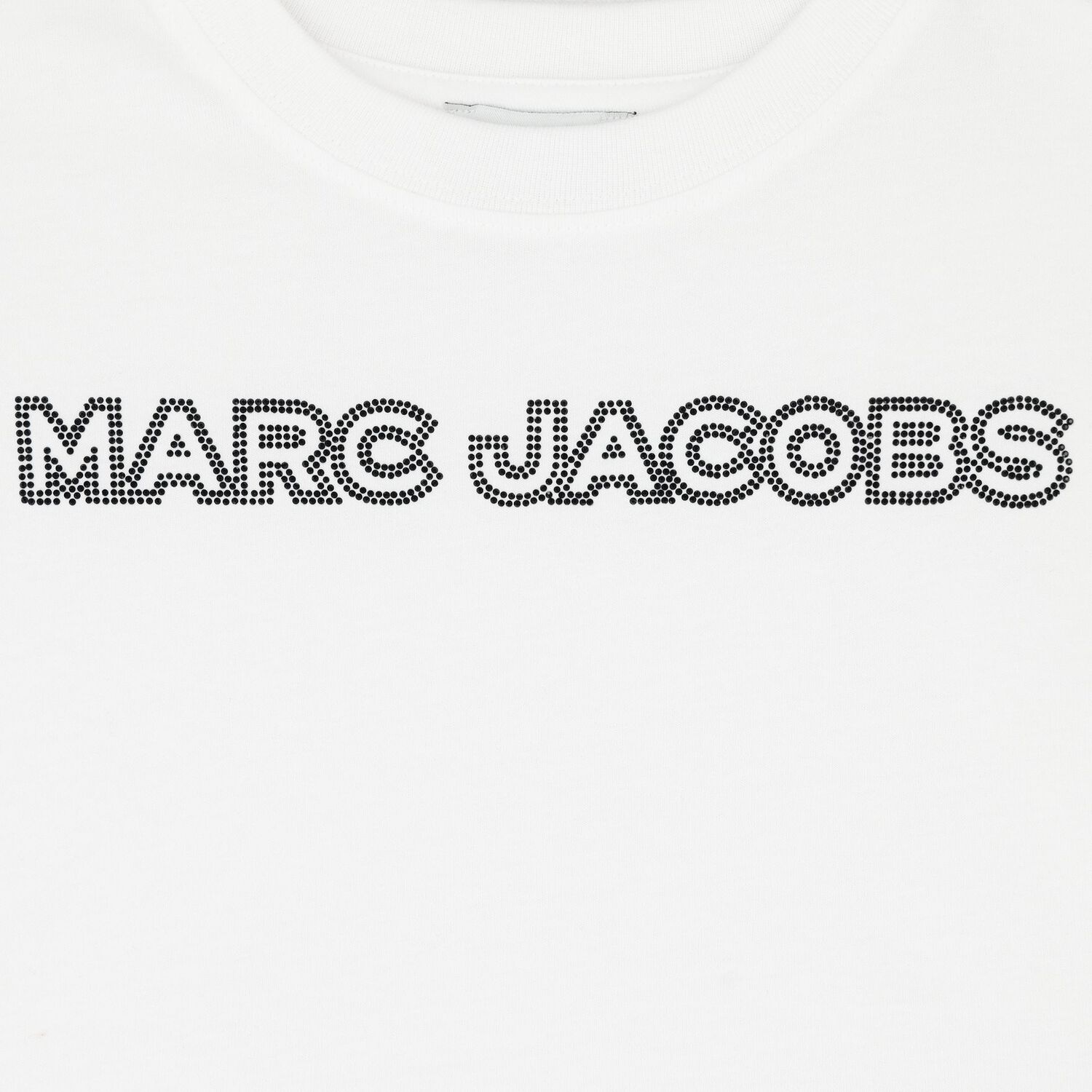Girls White Logo Rhinestones T-Shirt, 2, hi-res image number null