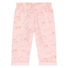 طقم بنطال بشعار النمر باللون   الوردي للفتيات , 1, hi-res