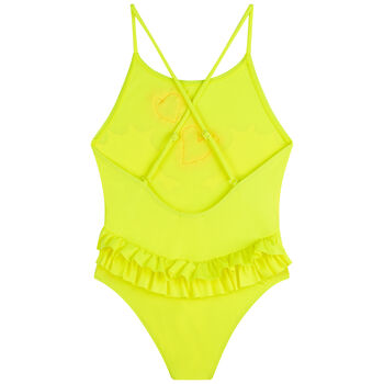 Girls Yellow Seahorse Swimsuit