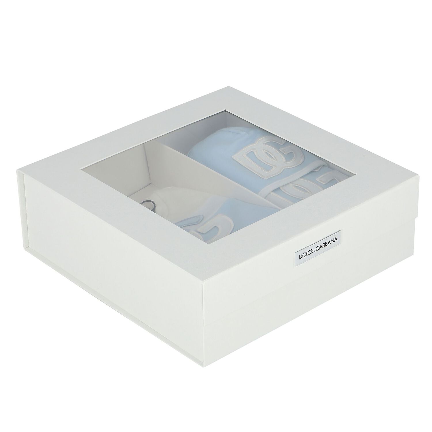 Baby Boys Blue & White Logo Babygrow Gift Set, 1, hi-res image number null