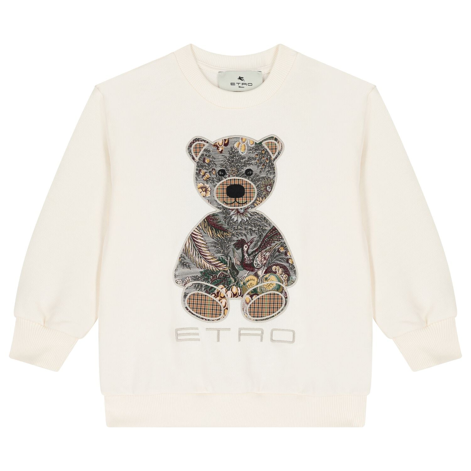 Ivory Teddy Bear Logo Sweatshirt, 1, hi-res