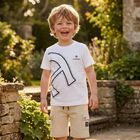 شورتات أولادي اللون البيج بشعار, 2, hi-res