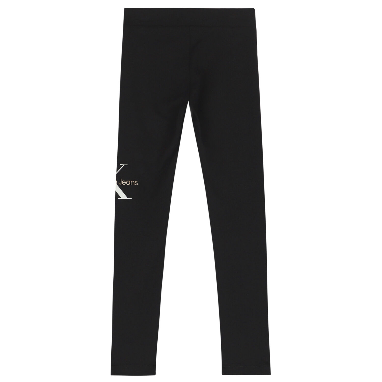 Girls Black Logo Leggings, 1, hi-res