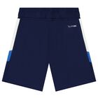 Boys Navy Blue Logo Shorts Set, 1, hi-res